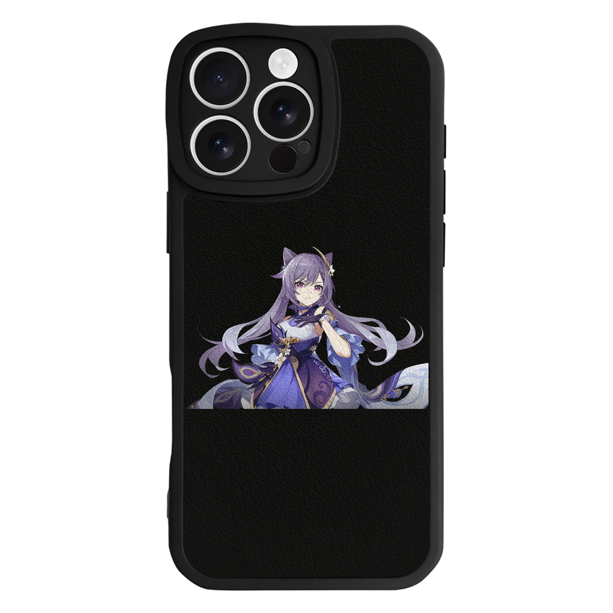 げんし神 刻晴 こくせい genshin Kokusei 【iPhone 16シリーズ対応】シリコンスマホケース（レザー調） 材質：シリコン